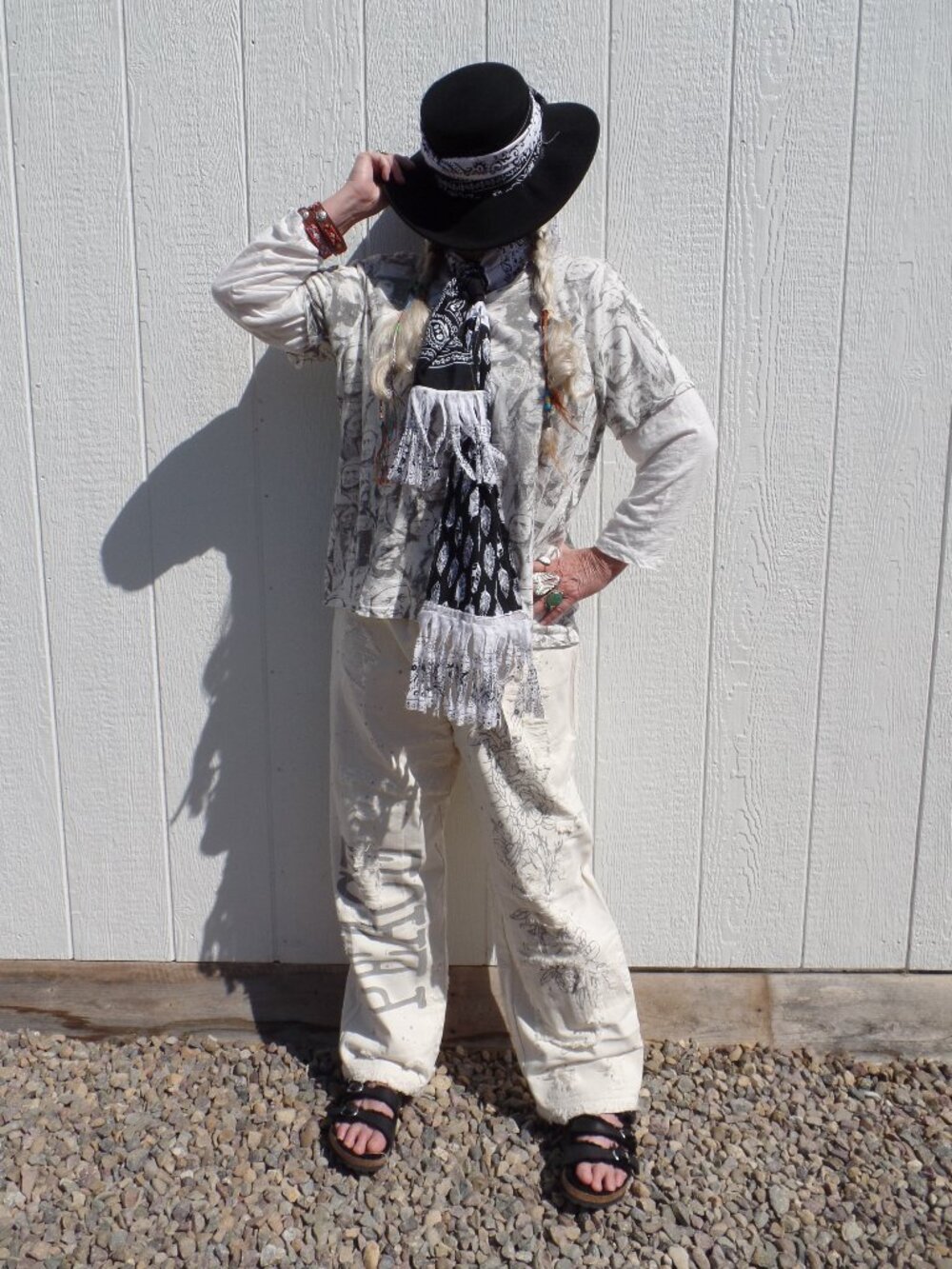 Hand Crafted Bandana Swag Scarf DISTRESSED